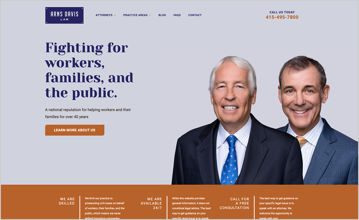 Arns-Davis-Law-Best-Law-Firm-Website-Designs